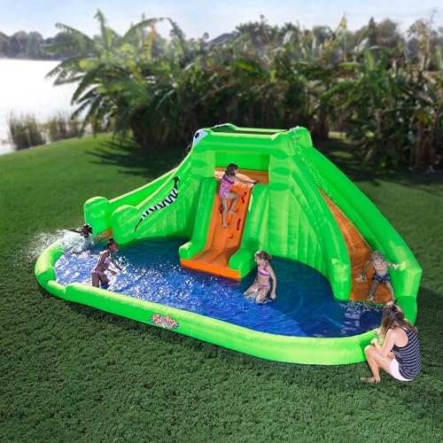 Blast Zone Crocodile Isle Inflatable Water Park with Blower
